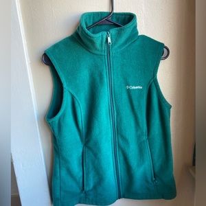 Colombia blue women’s fleece vest medium